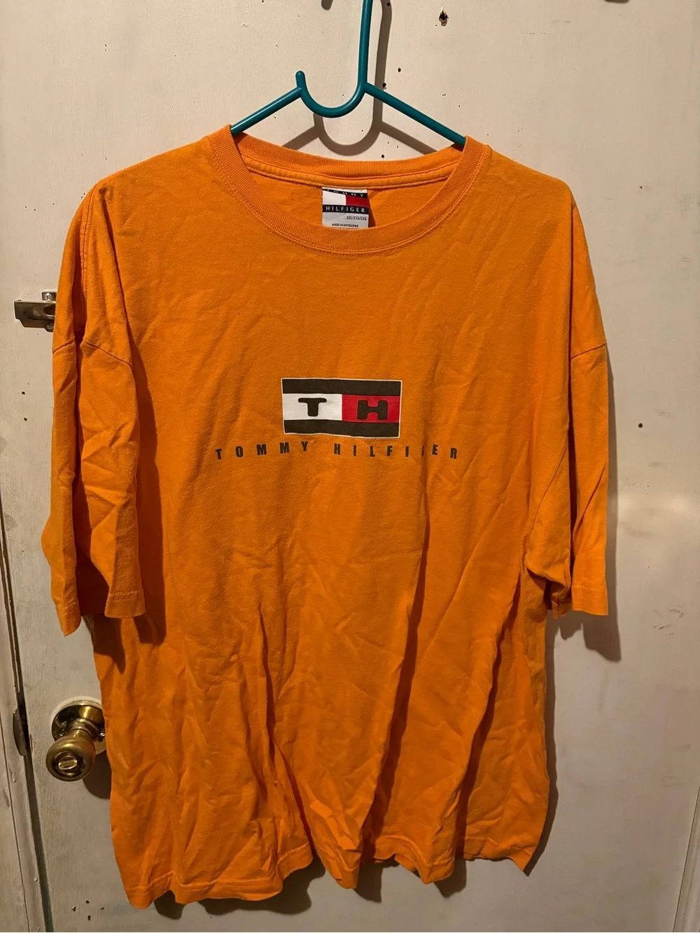 Vintage Tommy Hilfiger Orange Logo Tee